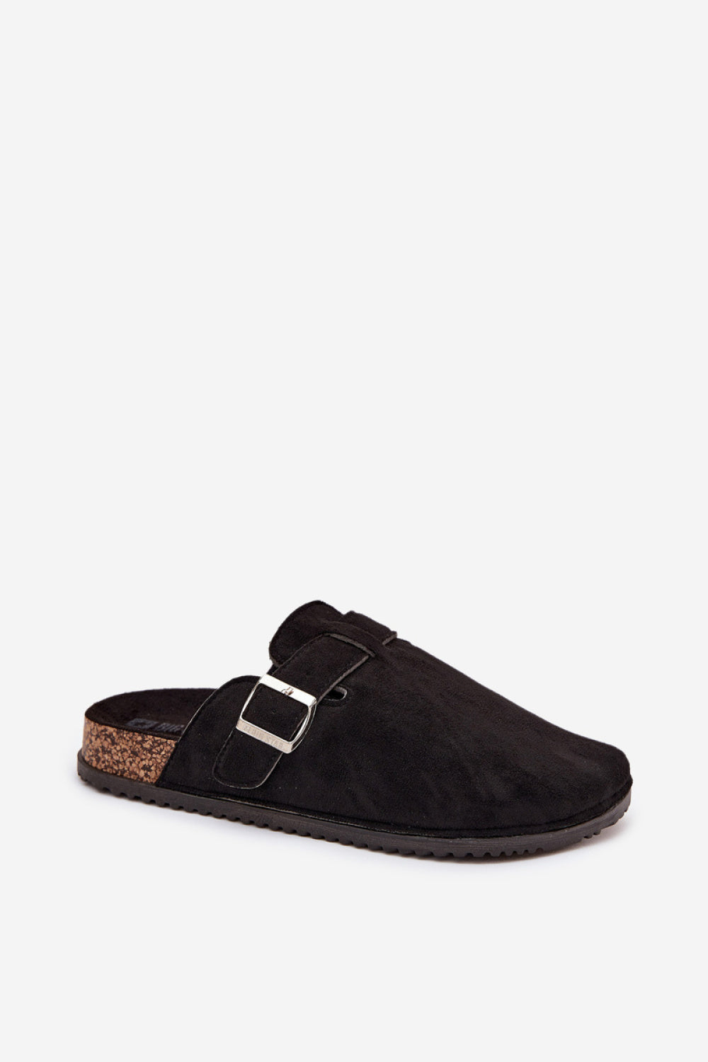 Step In Style Black Faux Suede Flip Flops - view 2