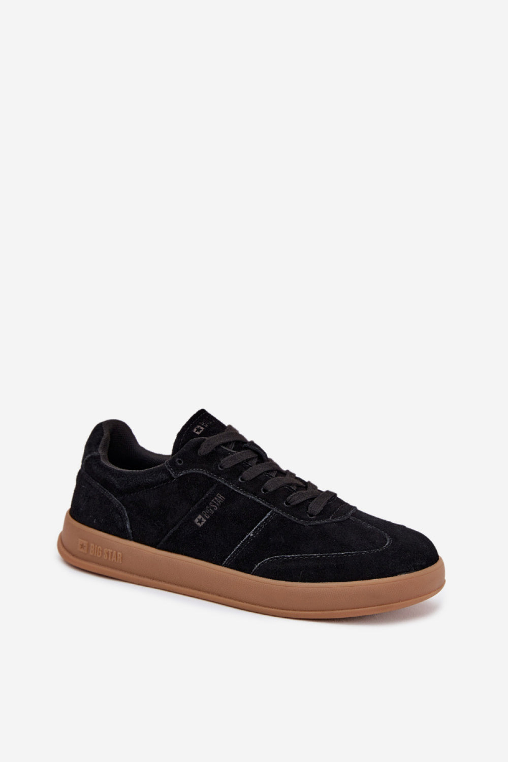 Step In Style Black Suede Platform Trainers - view 2