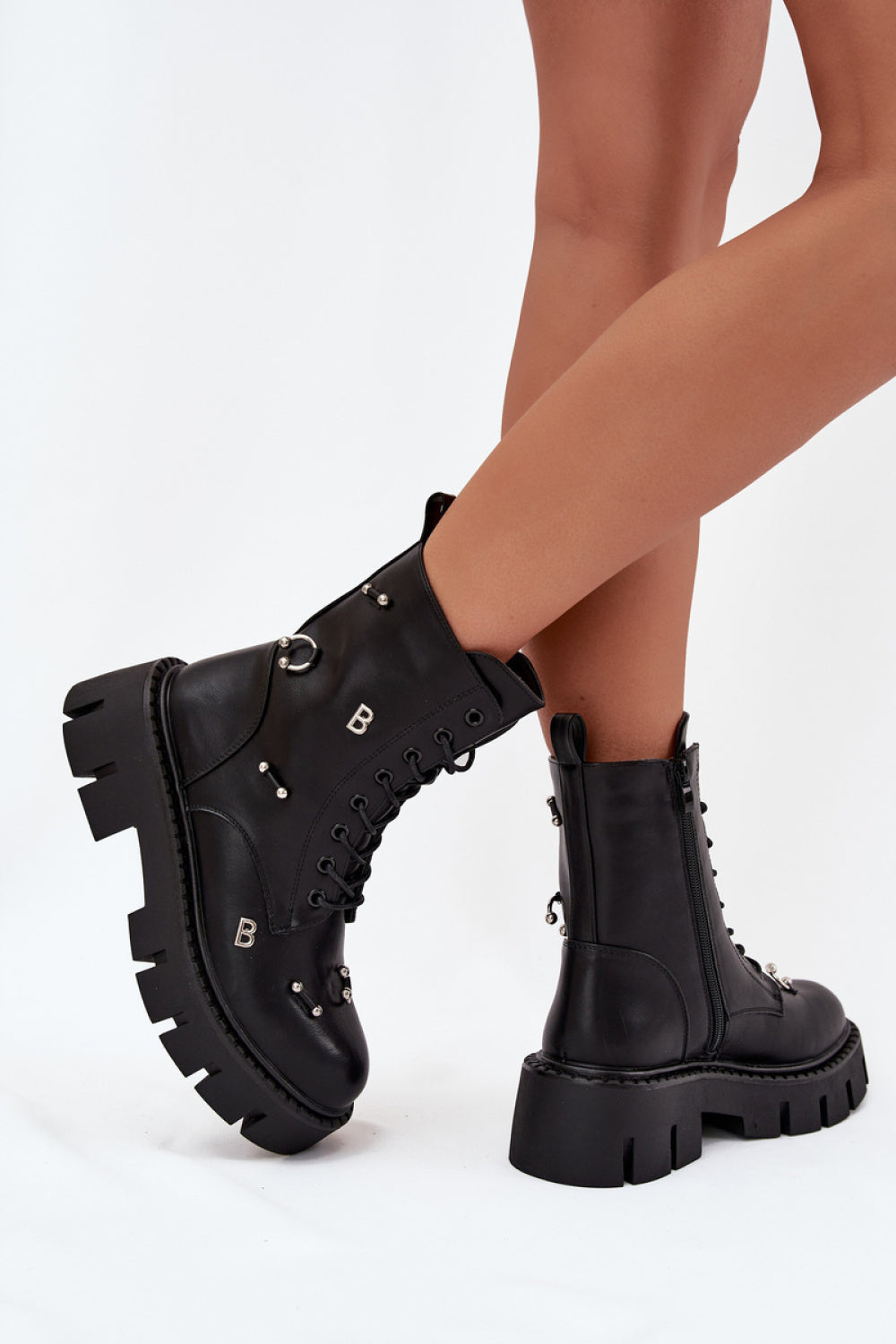 Step In Style Lunea Black Faux Leather Ankle Boots - view 3