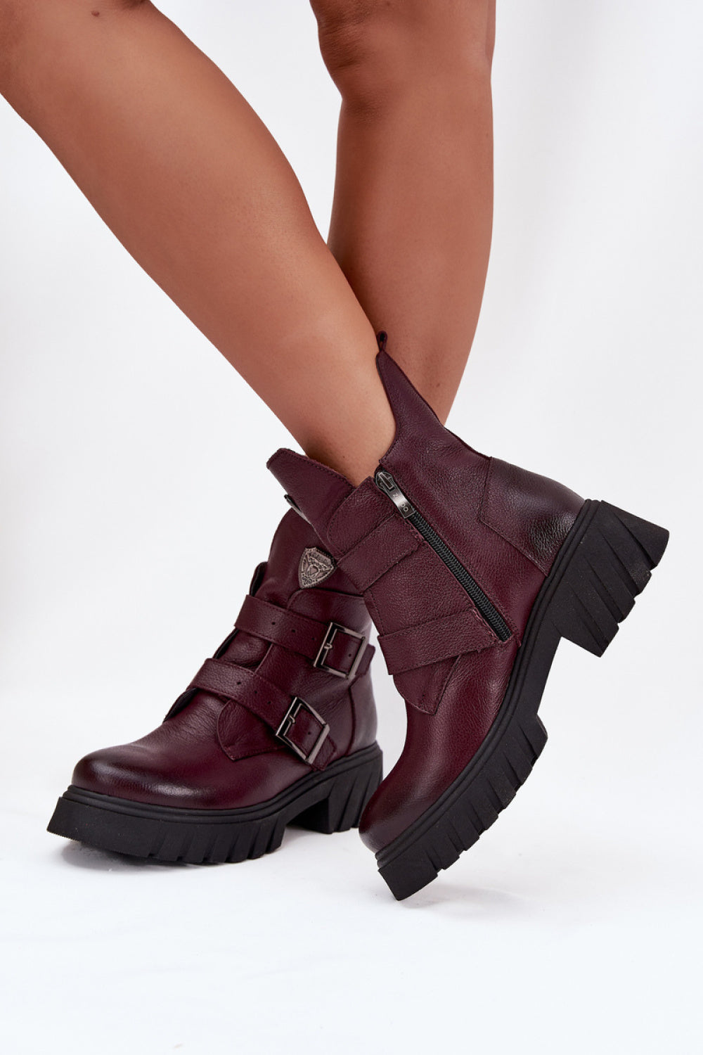 Step In Style Zazoo Burgundy Leather Boots - view 3