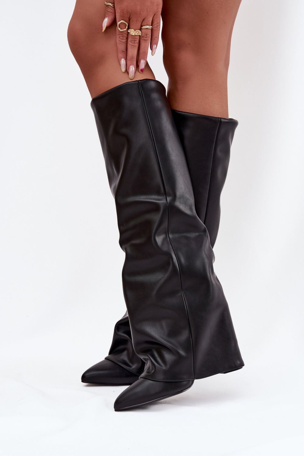 Step In Style Elivira Black Block Heel Warm Lined Heeled Ankle Boots - view 3