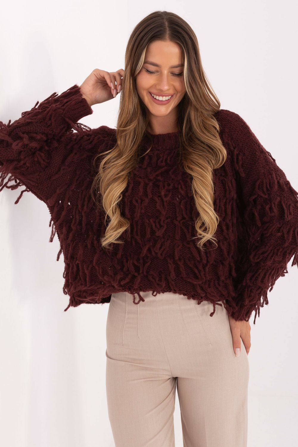 Rue Paris Burgundy Jumper
