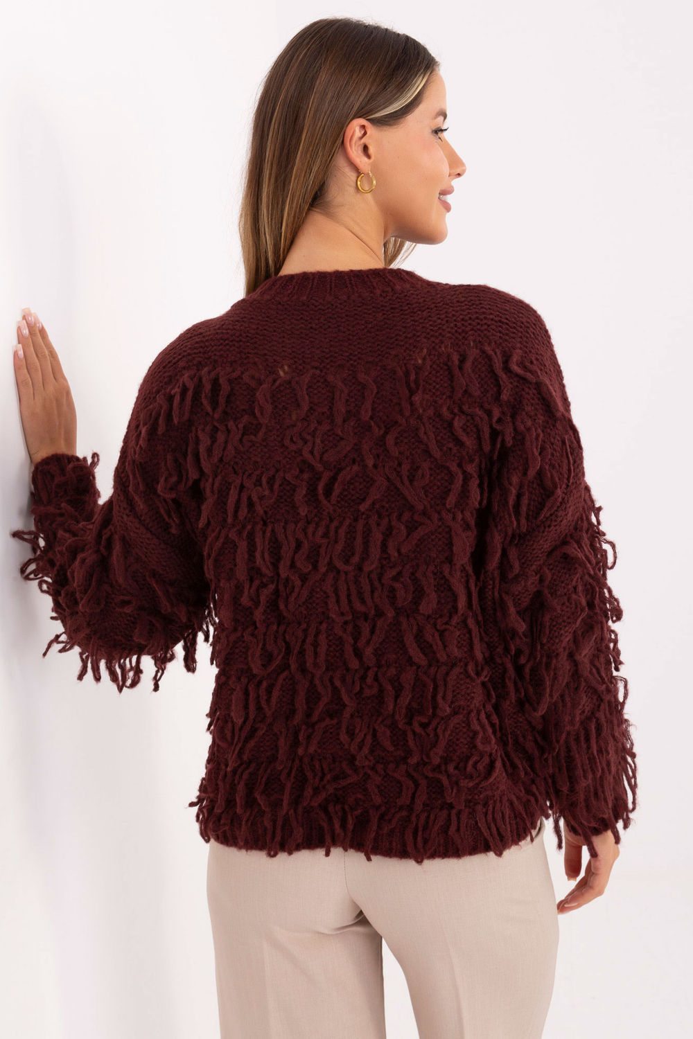 Rue Paris Burgundy Jumper - view 3