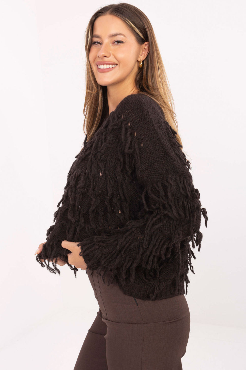 Rue Paris Dark Brown Jumper - view 2