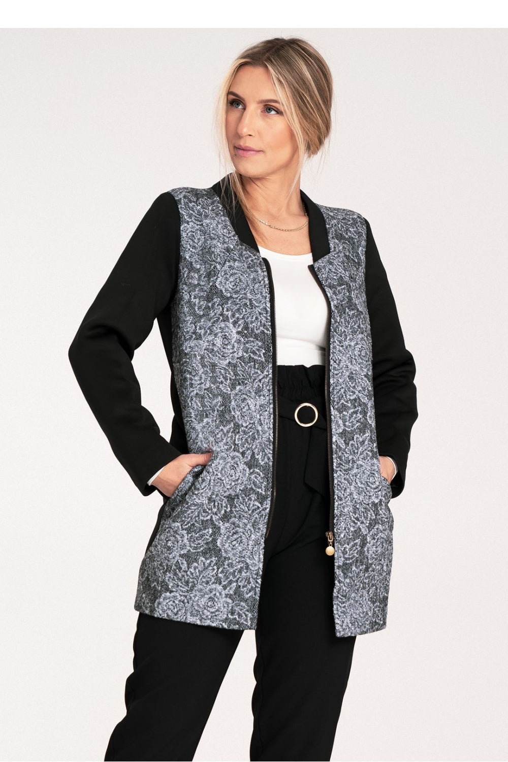 Figl Black Wool Coat