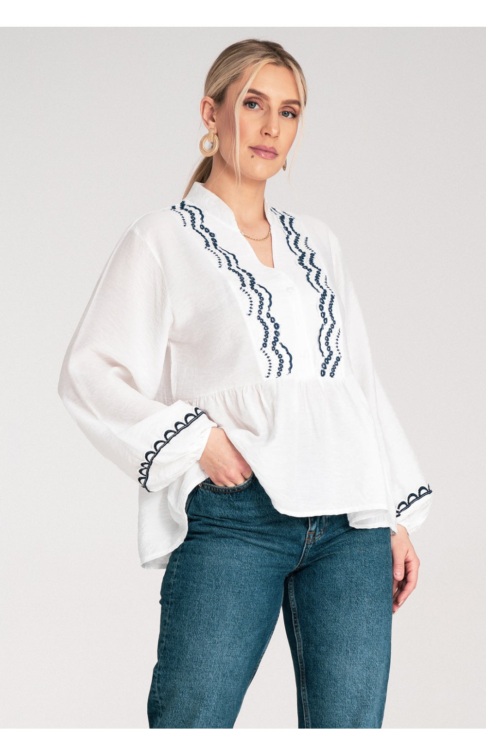 Figl White Viscose Blouse - view 4