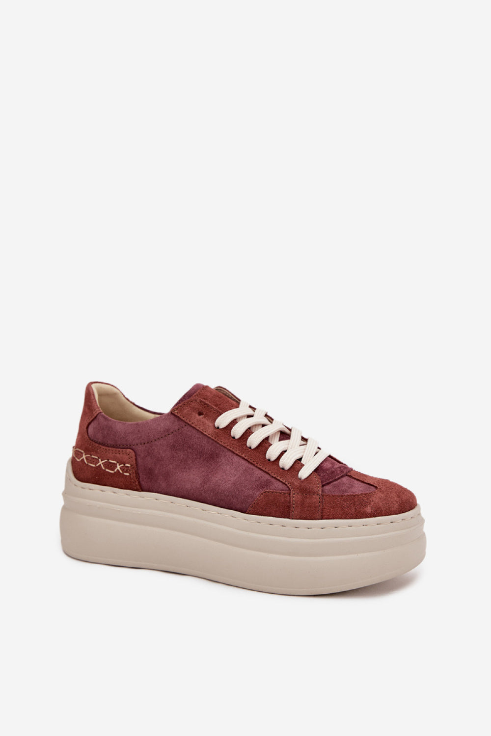 Step In Style Violet Suede Platform Trainers - view 2