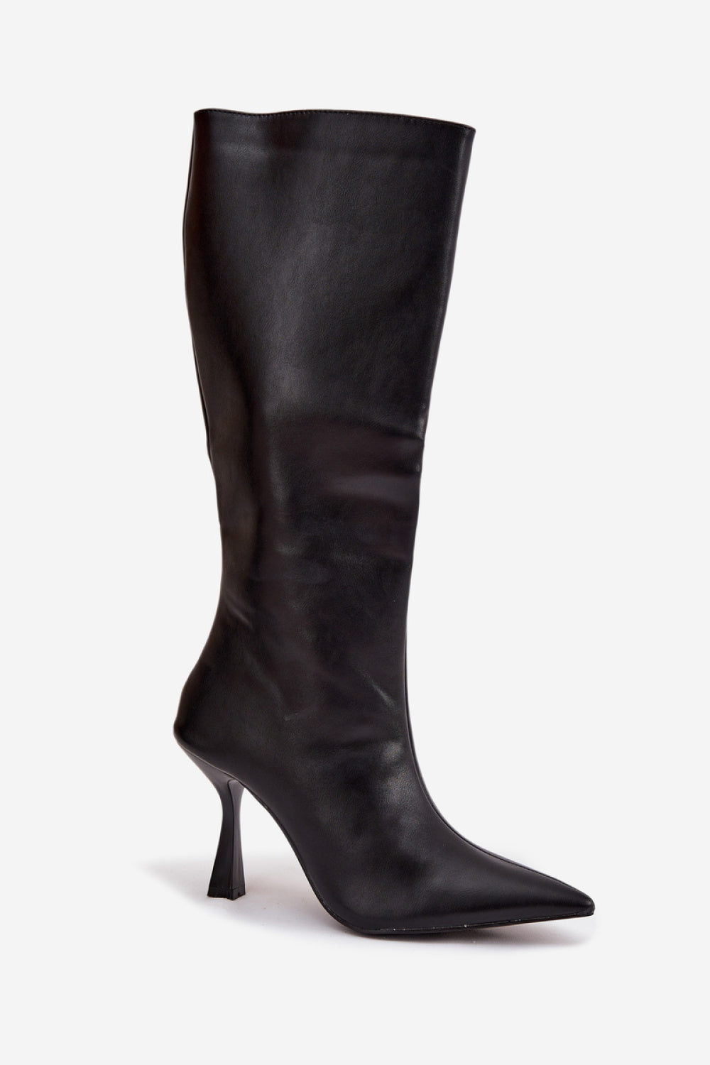 Step In Style Vionette Black Faux Leather Stiletto Heeled Ankle Boots - view 2