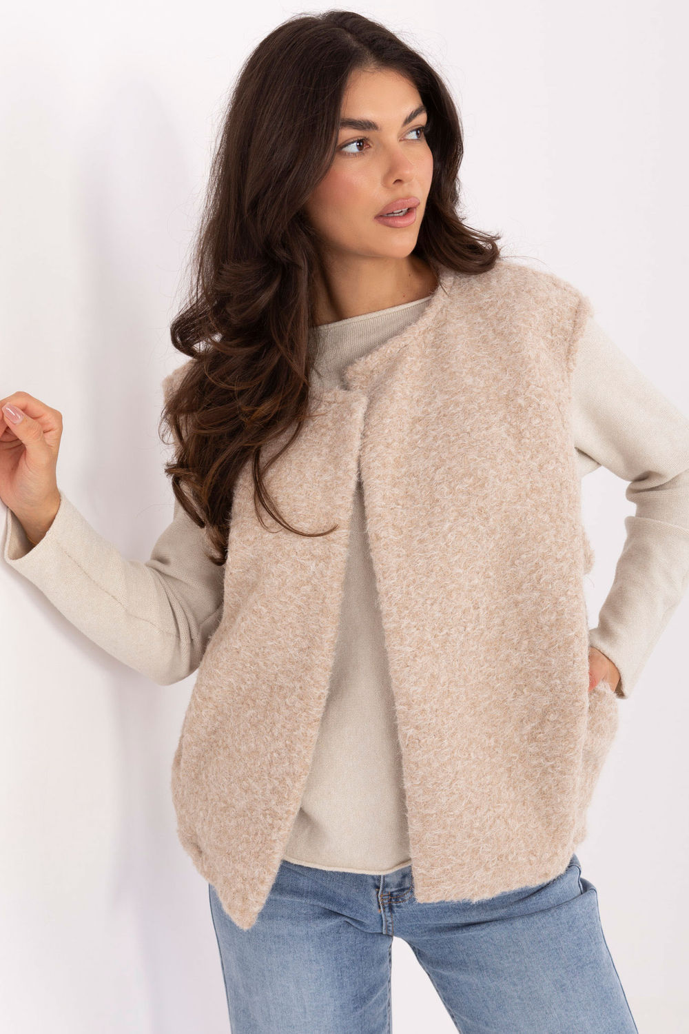Rue Paris Light Beige Gilet