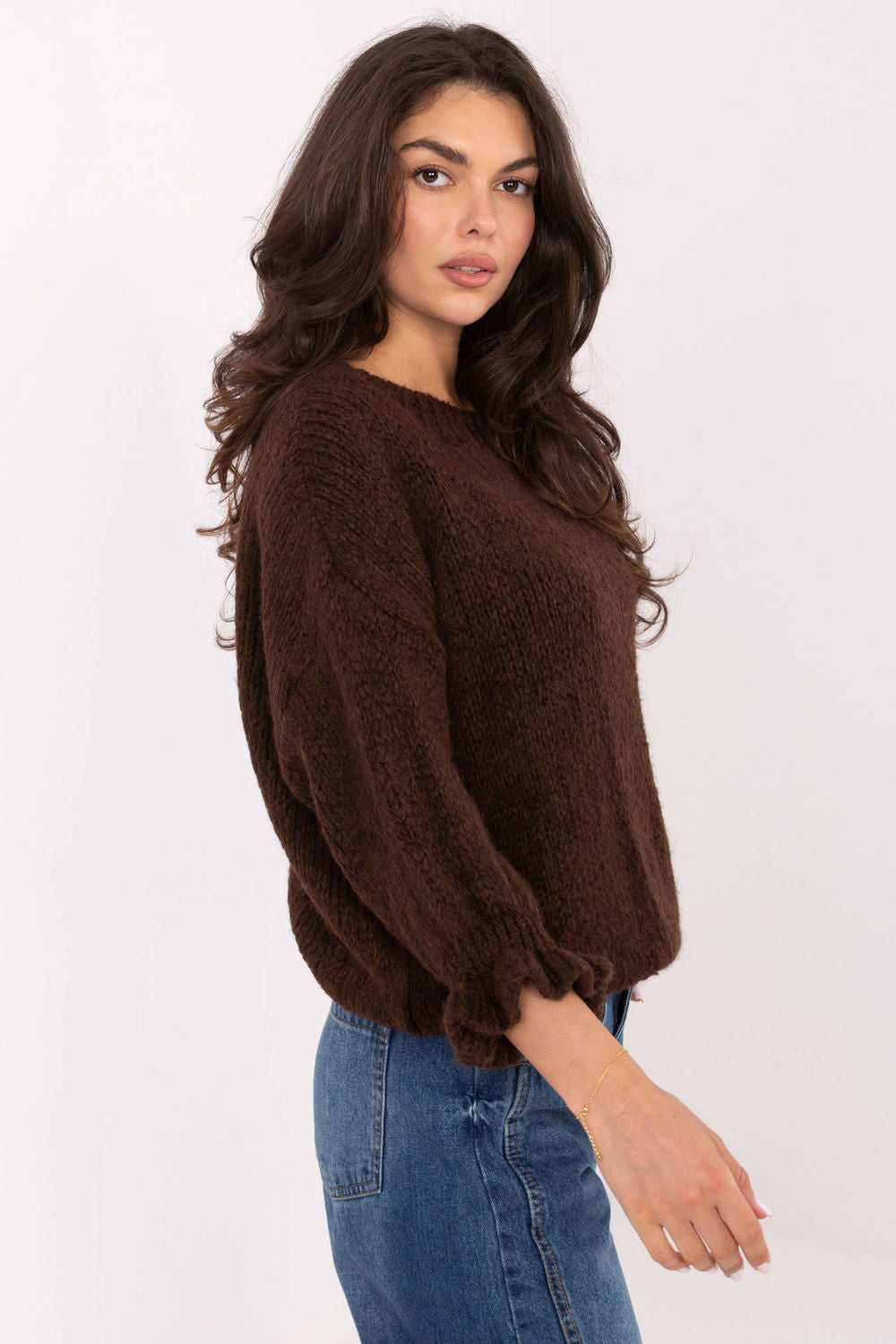 Italy Moda Dark Brown Jumper - view 2