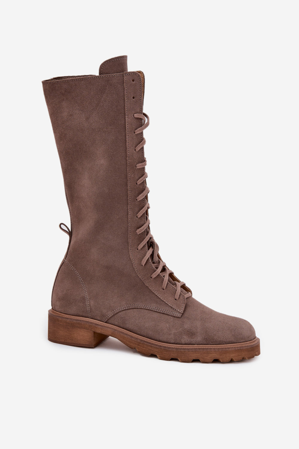 Step In Style Zazoo Dark Beige Suede Boots with Zip - view 2