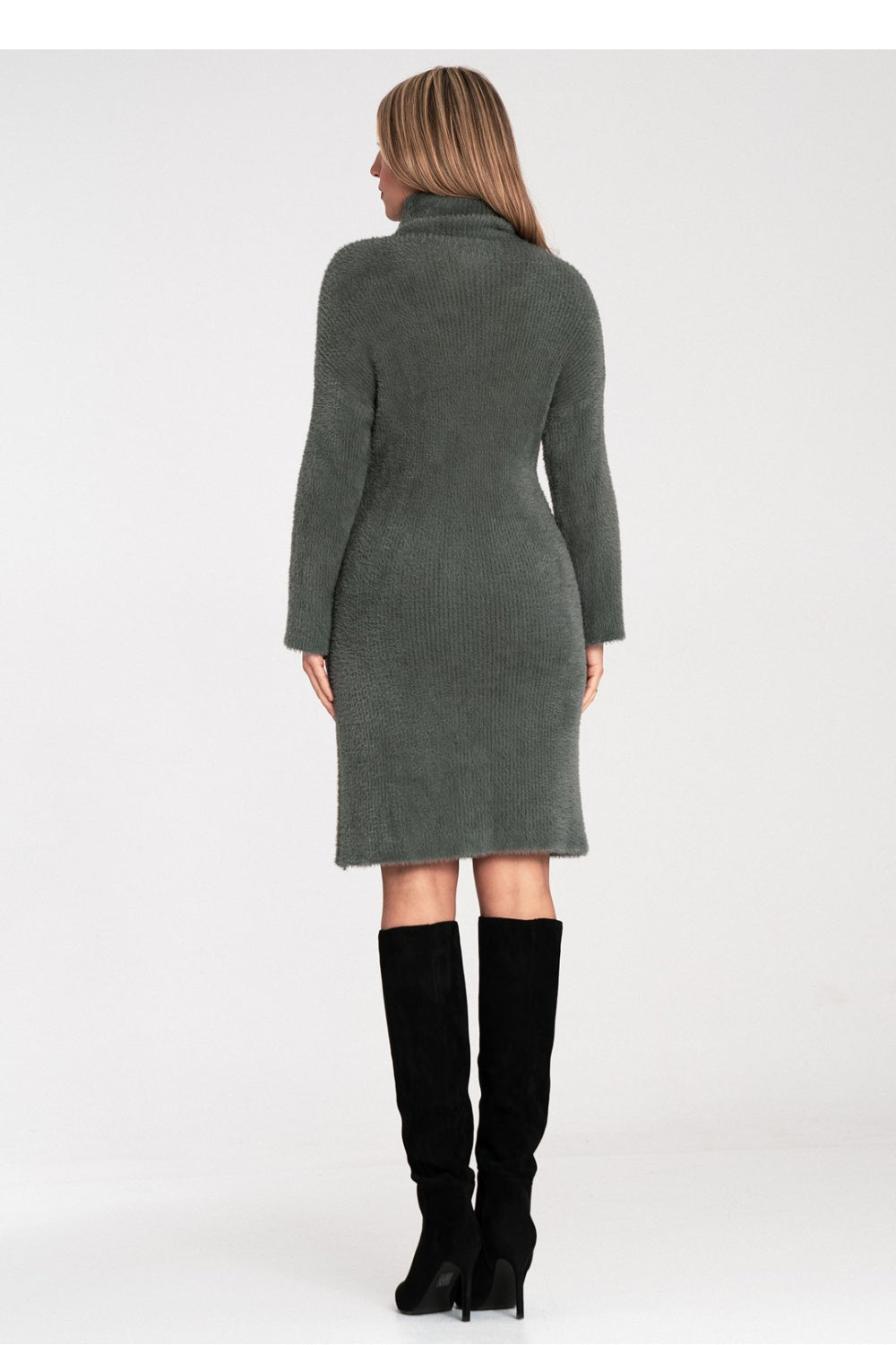 Figl Olive Flared Dress - view 3