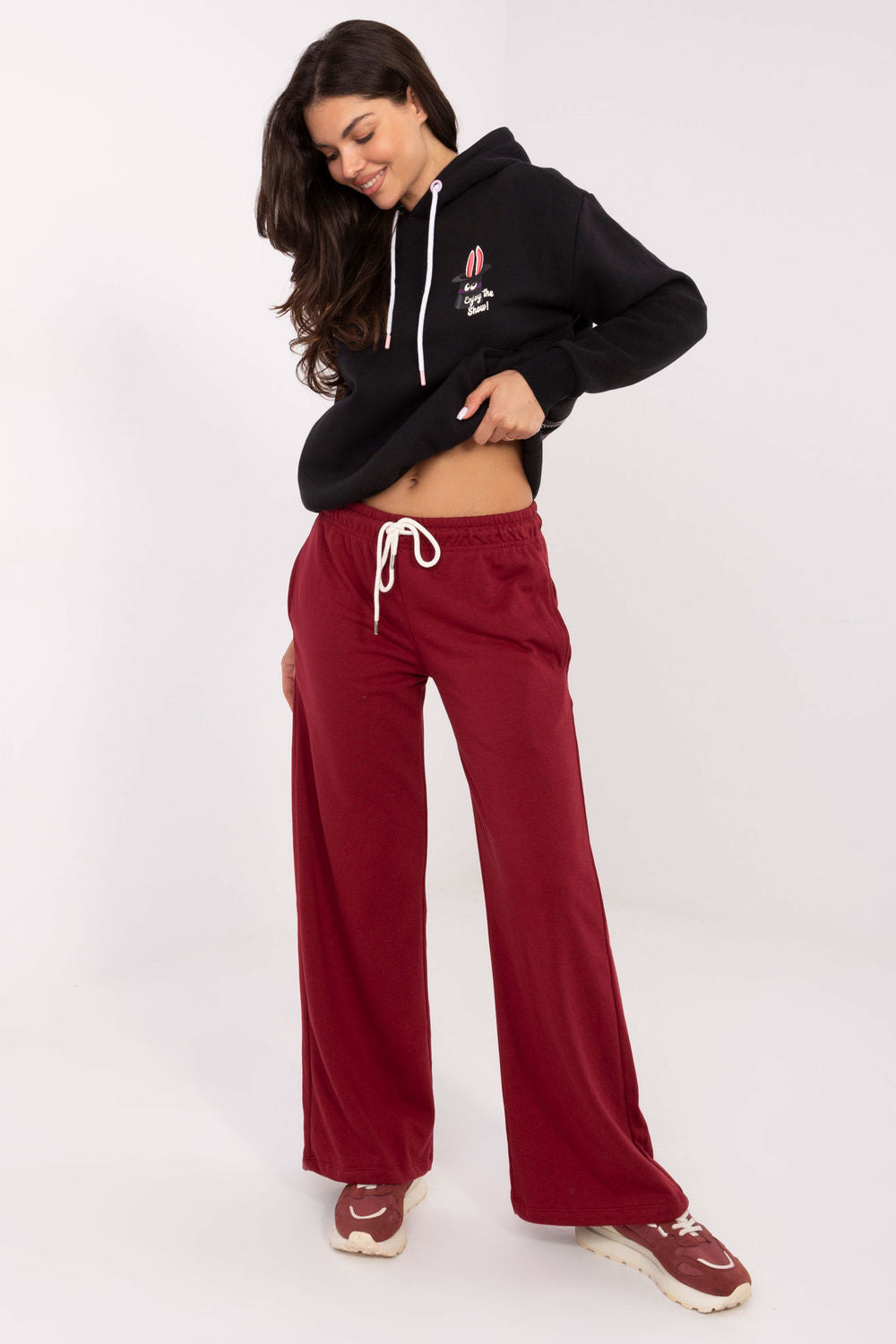 Relevance Burgundy Cotton Joggers