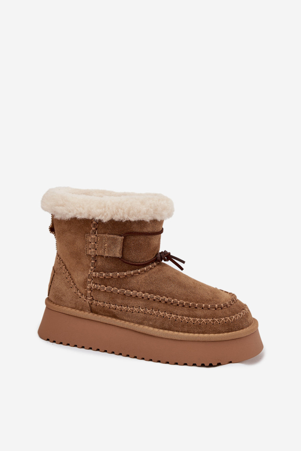 Step In Style Camel Suede Platform Snow Boots - view 2
