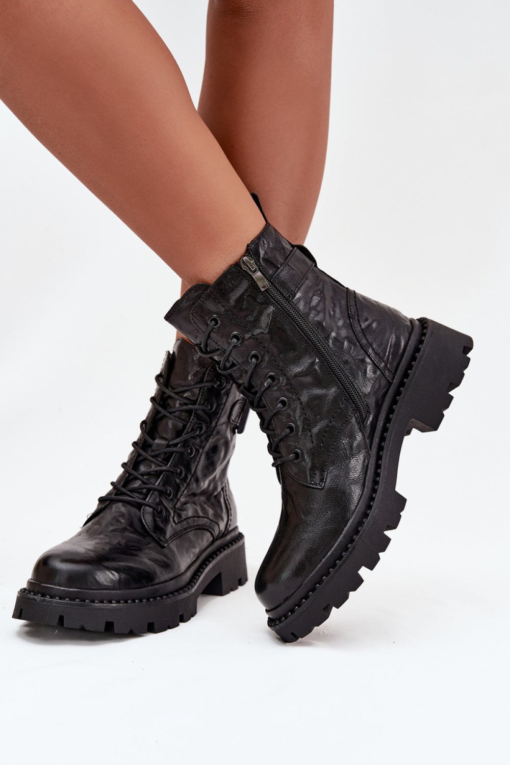 Step In Style Artiker Black Leather Warm Lined Boots with Zip - view 3