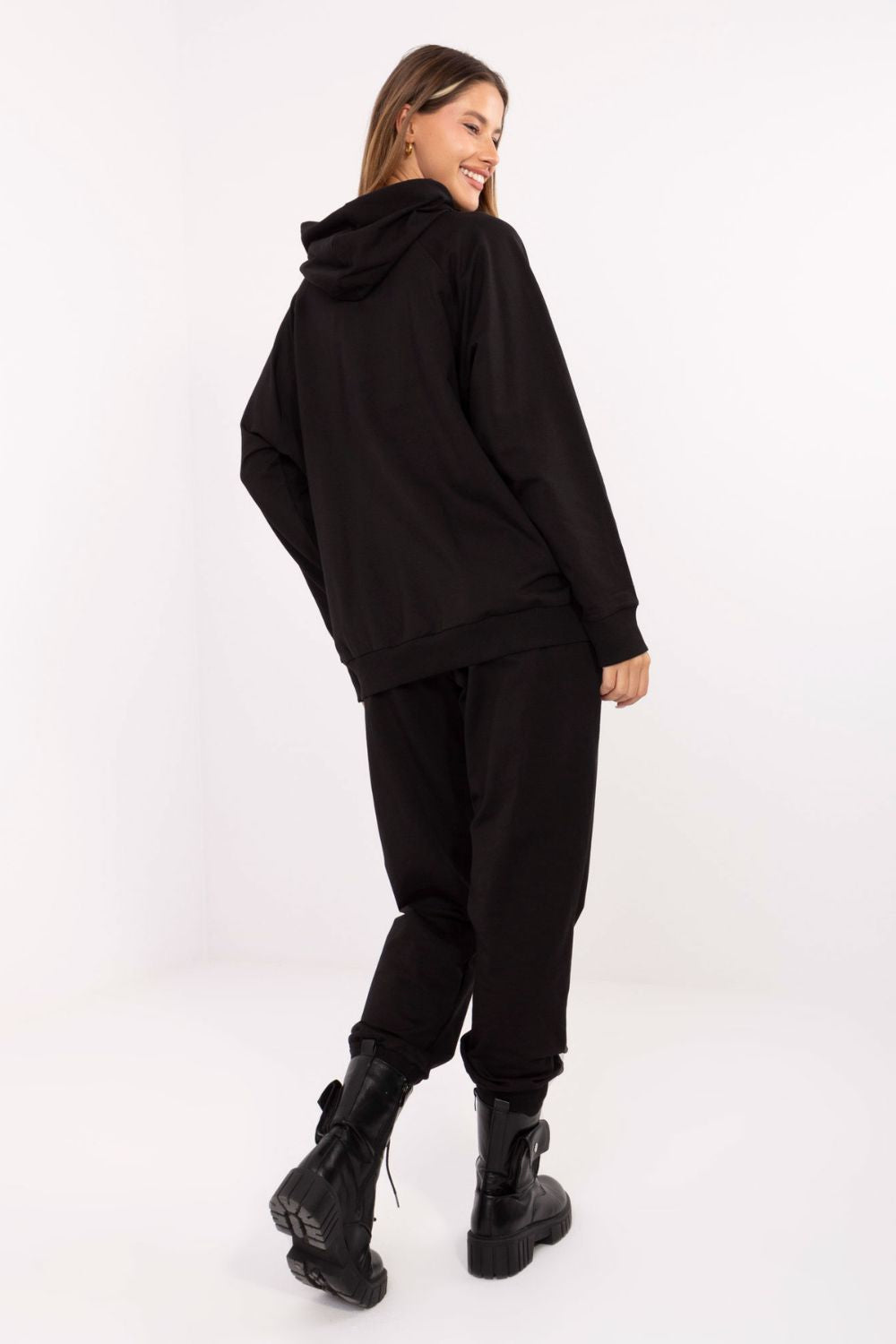Relevance Black High Waisted Long Sleeve Co-Ord Set - view 3