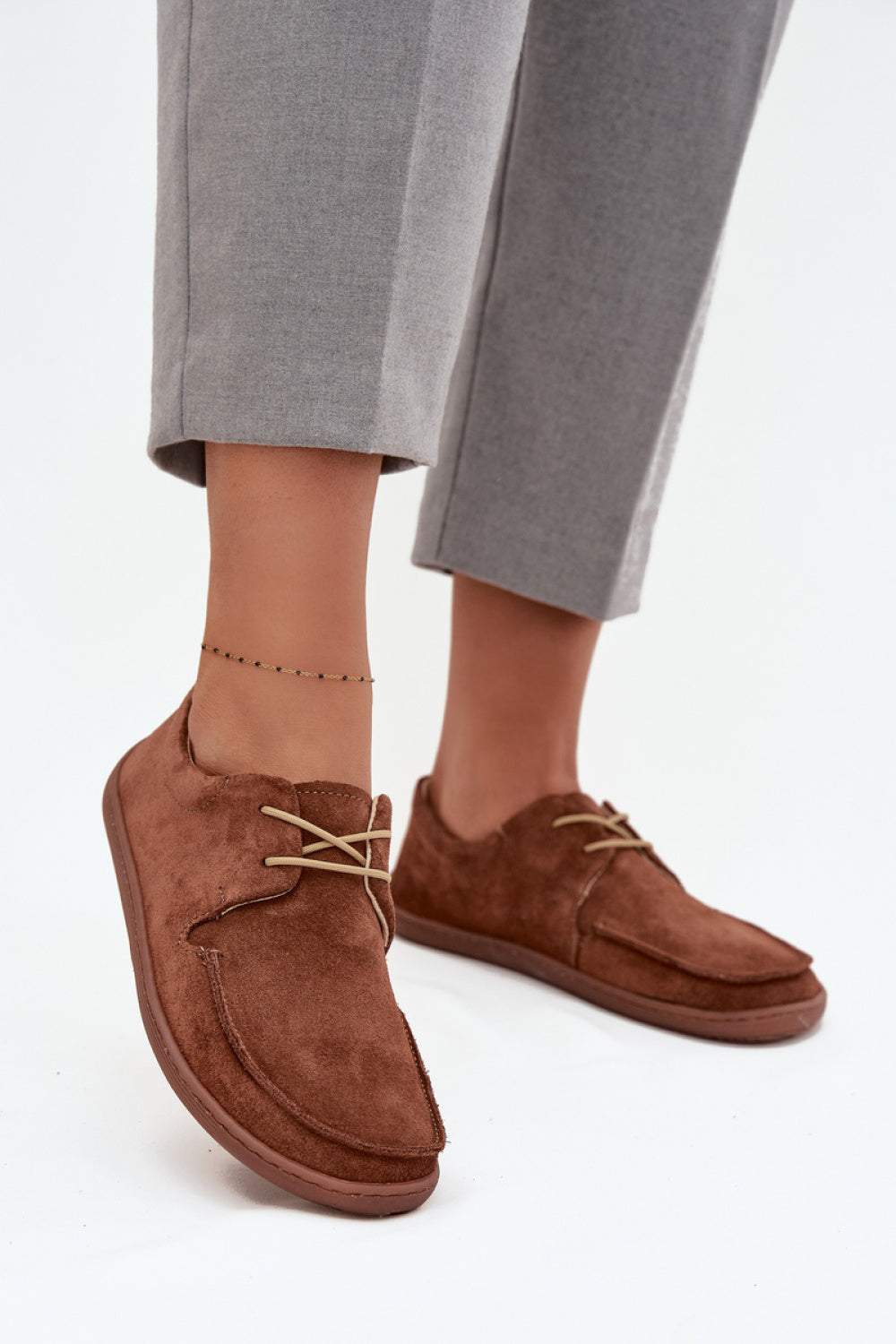 Step In Style Zazoo Brown Suede Barefoot Shoes
