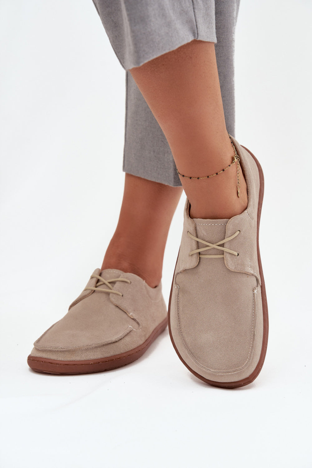 Step In Style Zazoo Light Beige Suede Barefoot Shoes - view 3