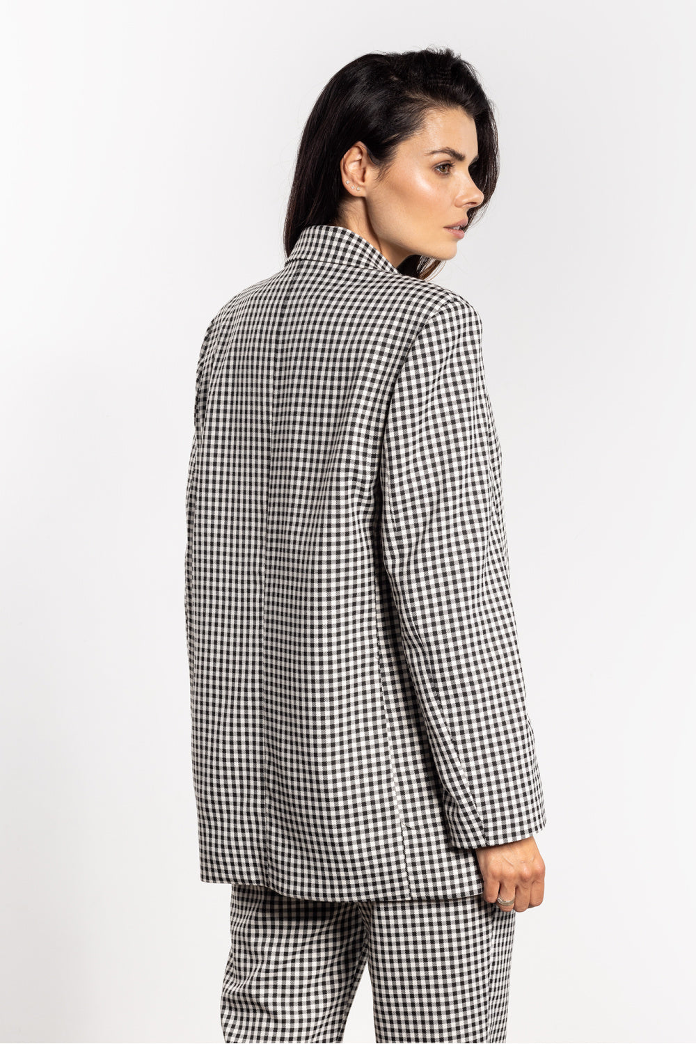 Awama Black Collared Oversized Jacket - view 3