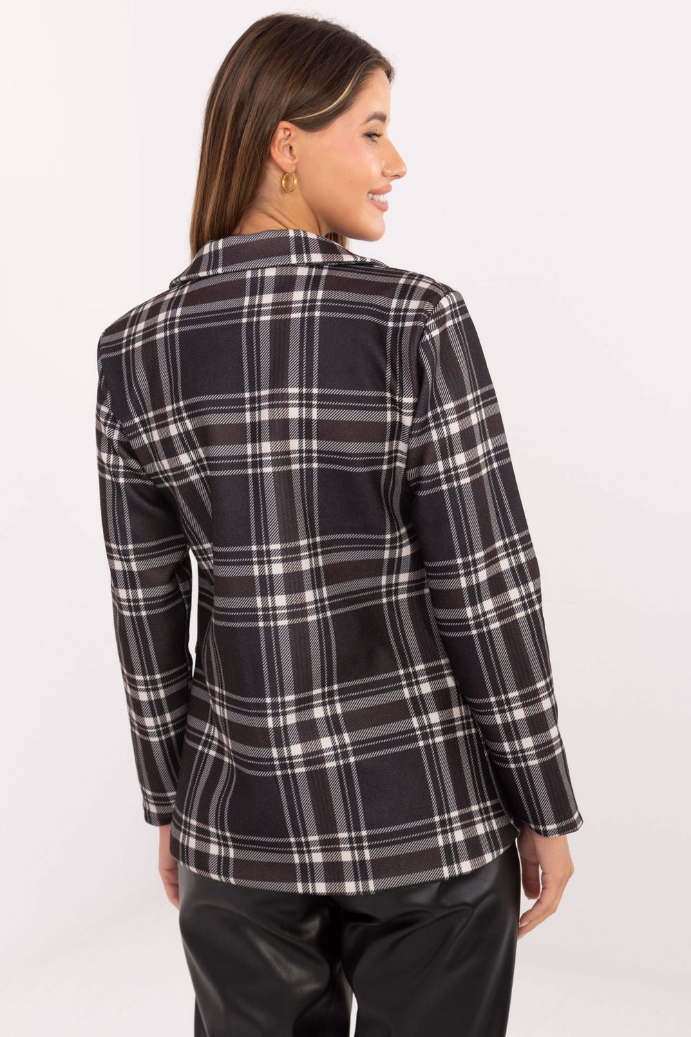 Rue Paris Black Long Sleeve Jacket with Buttons - view 3