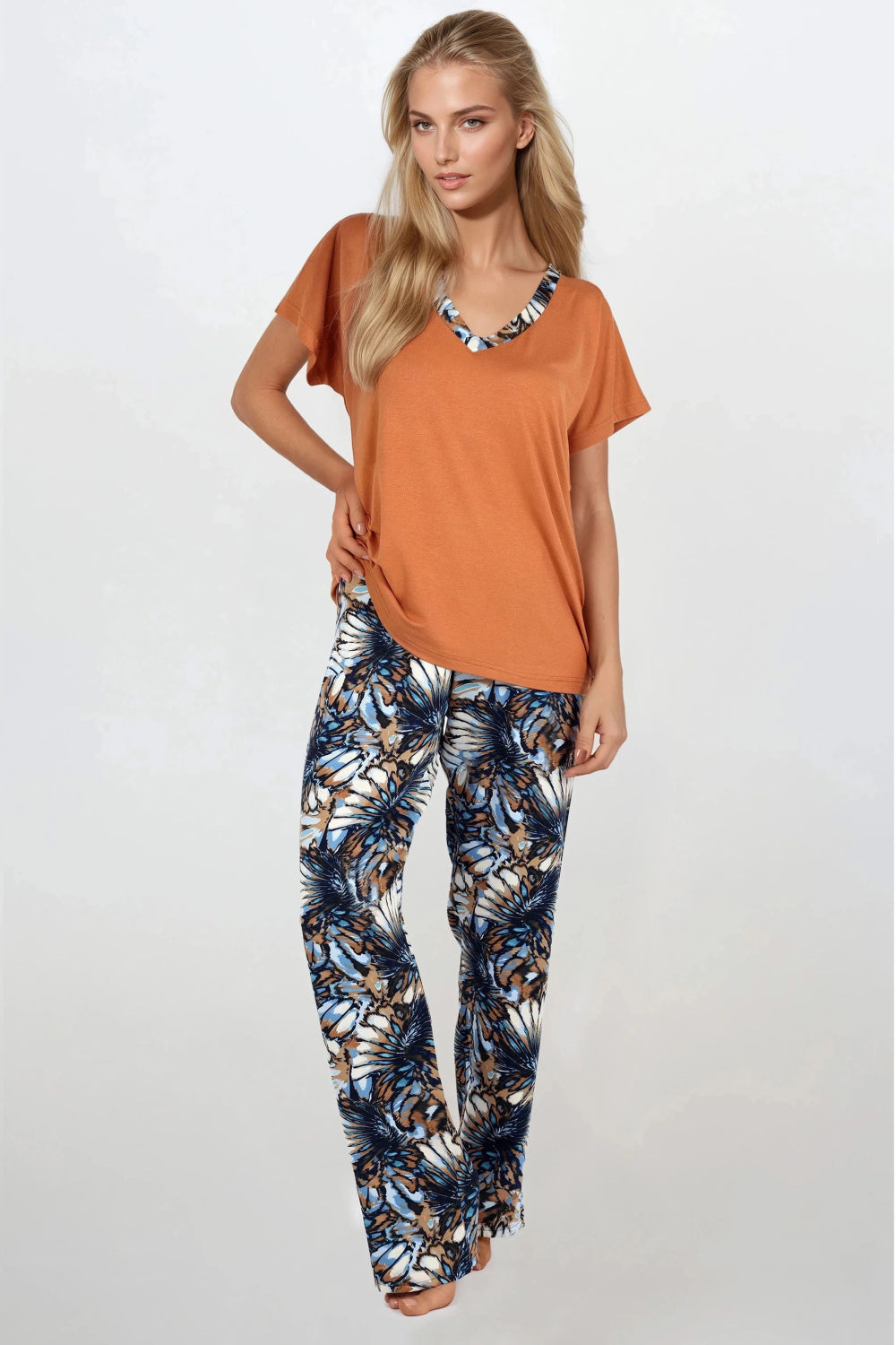 Momenti Per Me Mosaic Muse Caramel Short Sleeve Pyjamas