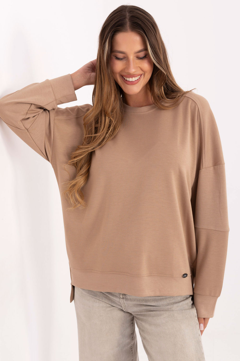 Relevance Dark Beige Long Sleeve Sweatshirt