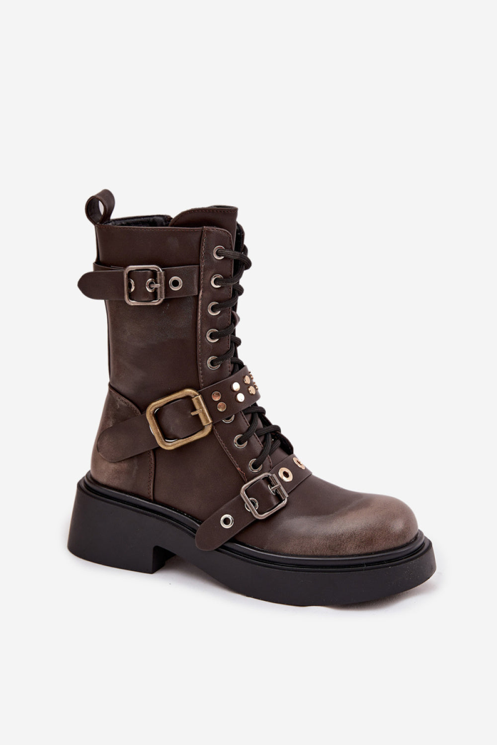 Step In Style Marisse Brown Faux Leather Ankle Boots - view 2