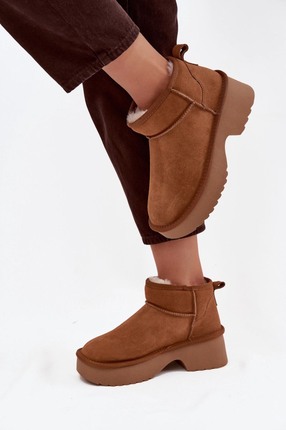 Step In Style Milora Camel Suede Platform Snow Boots - view 3