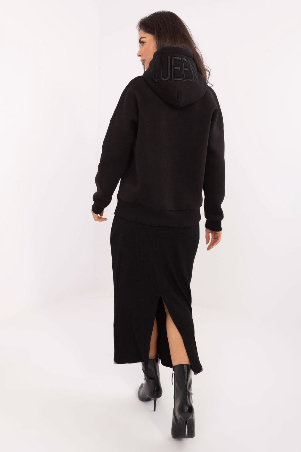 Relevance Black Hooded Long Sleeve Sweatshirt - view 3