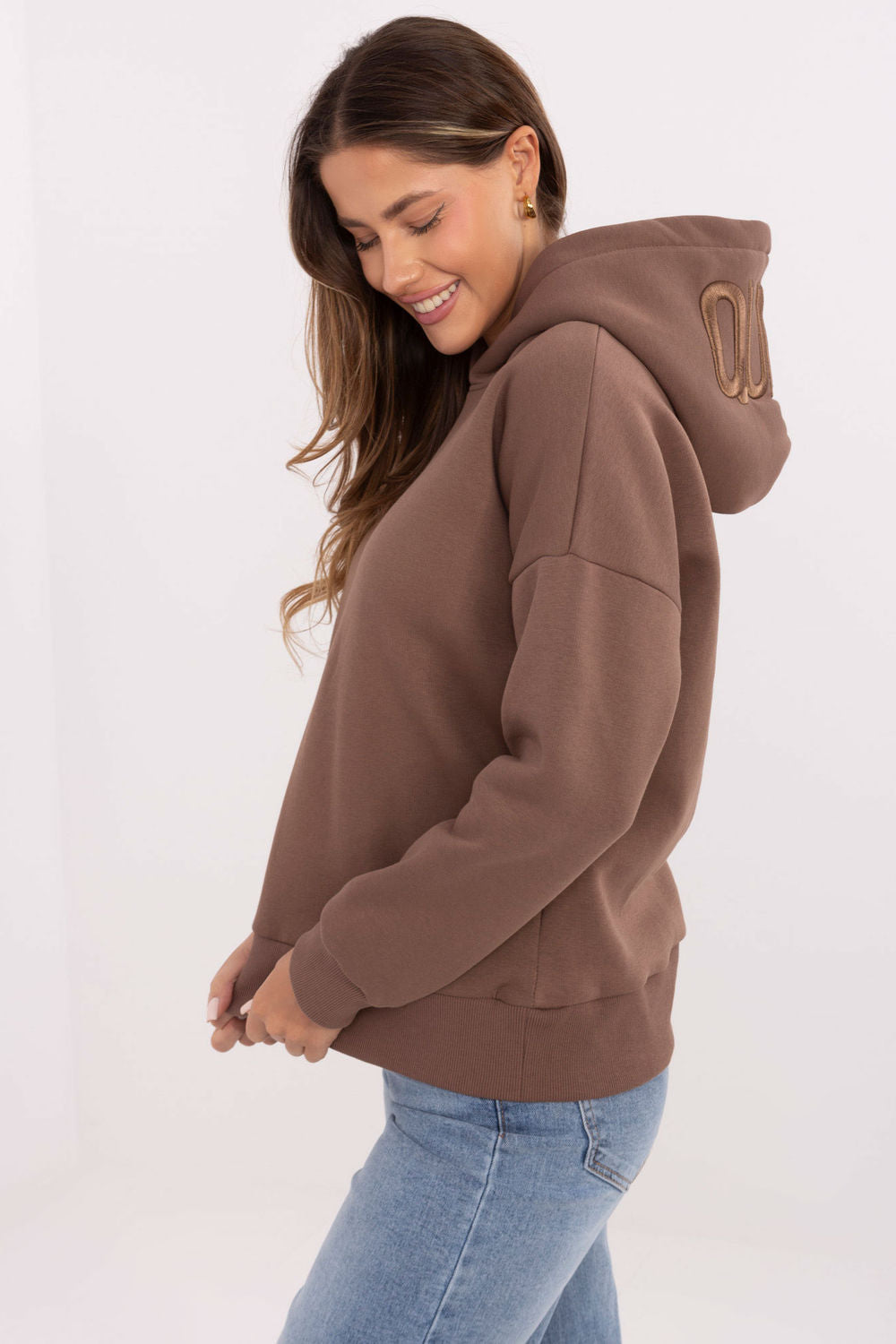 Relevance Brown Hooded Long Sleeve Sweatshirt - view 2