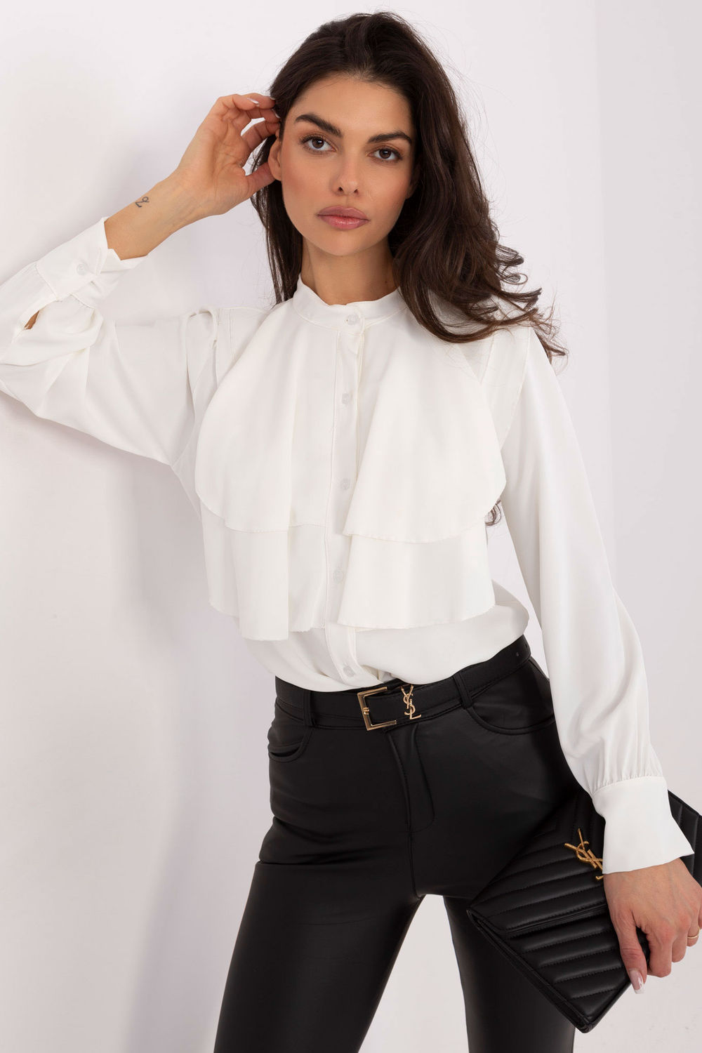 Rue Paris Ecru Long Sleeve Top