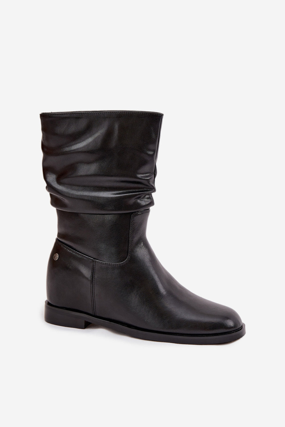 Step In Style Maciejka Black Leather Flat Boots - view 2