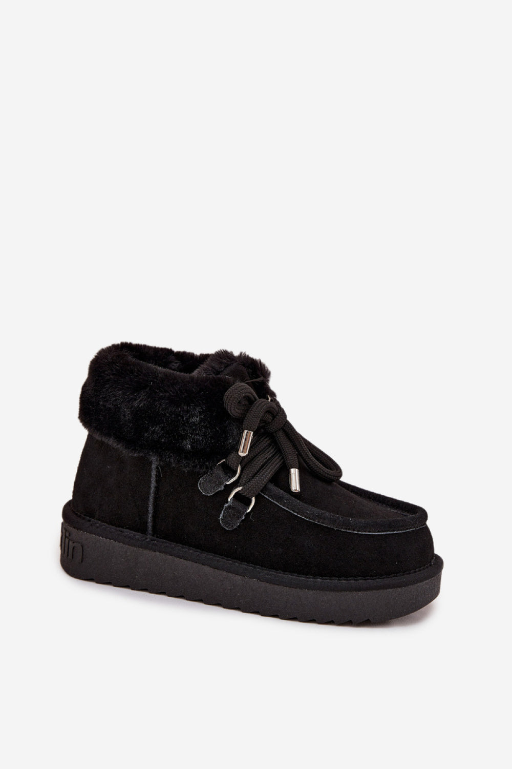 Step In Style Black Suede Warm Lined Snow Boots - view 2