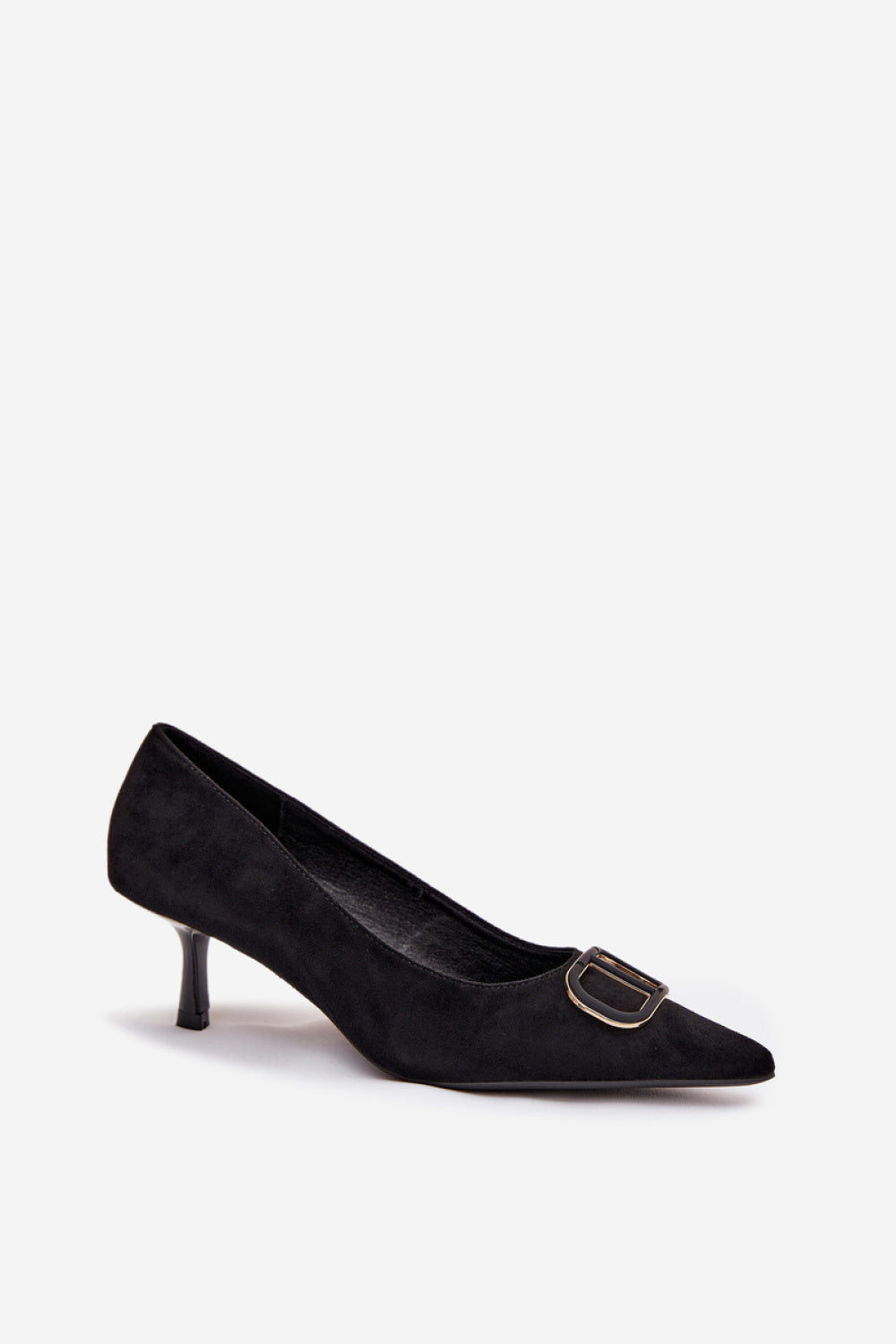 Step In Style Amelora Black Faux Suede High Heels - view 2