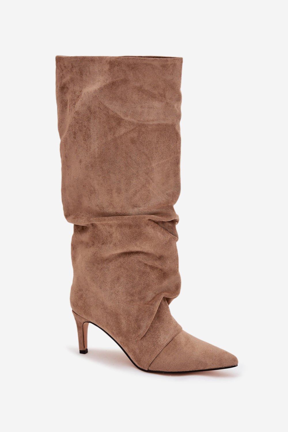 Step In Style Mavella Beige Faux Suede Stiletto Heeled Ankle Boots - view 2
