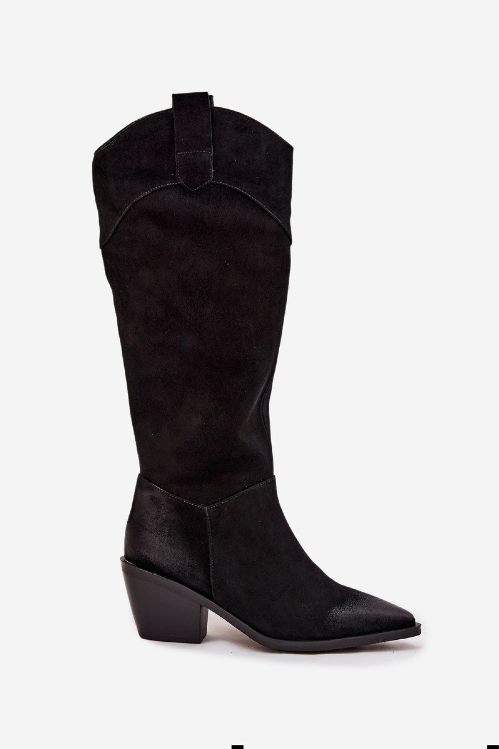 Step In Style Artiker Black Suede Heeled Ankle Boots - view 2