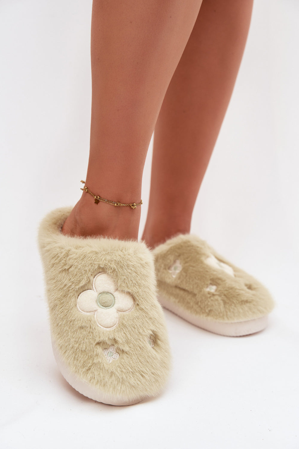 Step In Style Selinne Pistachio Warm Lined Slippers