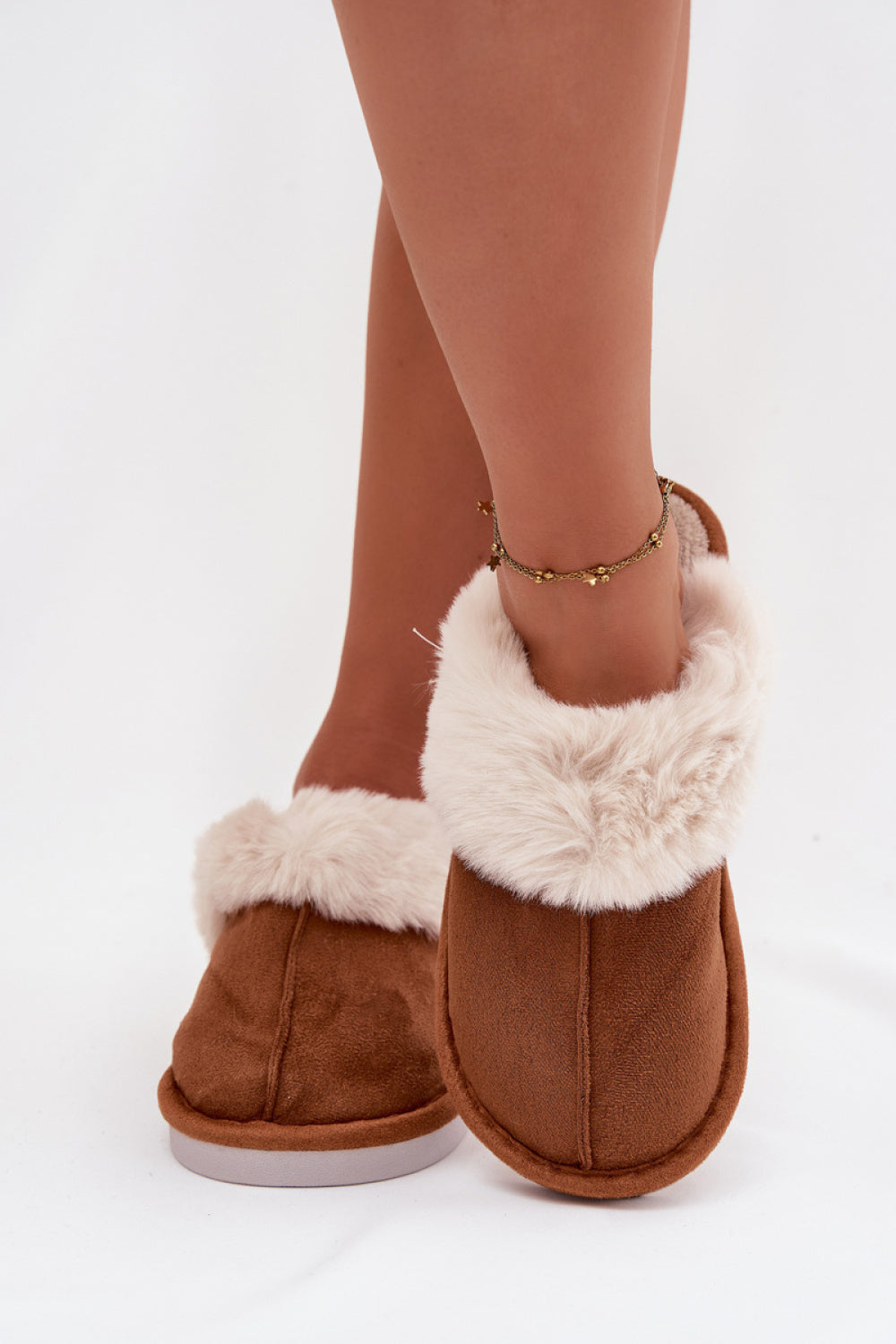Step In Style Carisse Camel Faux Suede Warm Lined Slippers - view 3