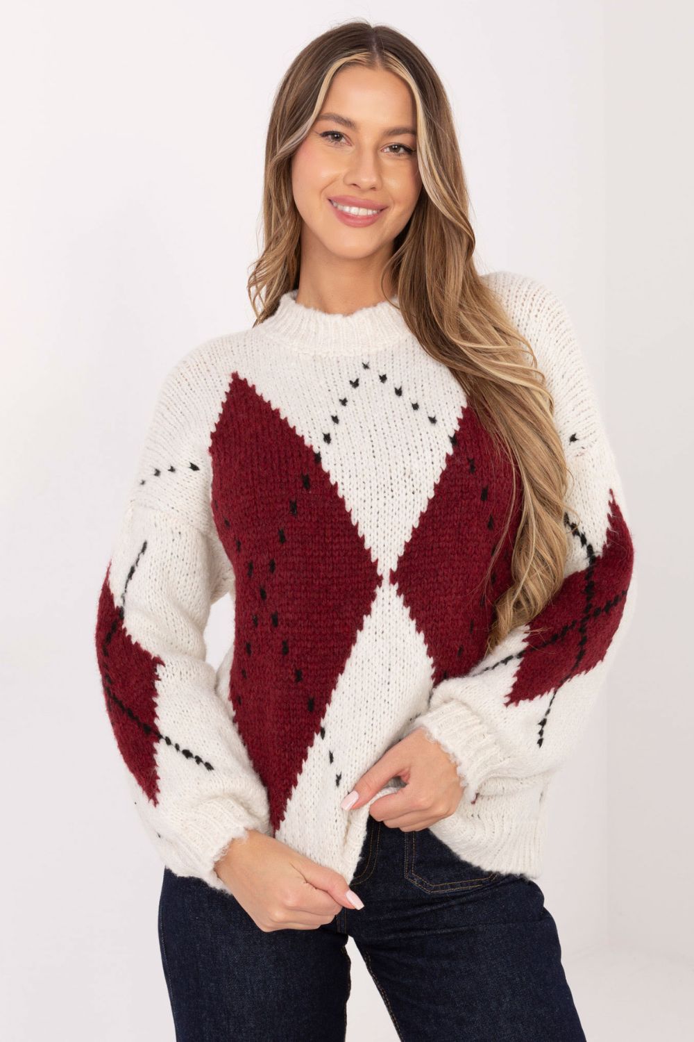 Italy Moda Ecru Puff Sleeve Jumper - view 4