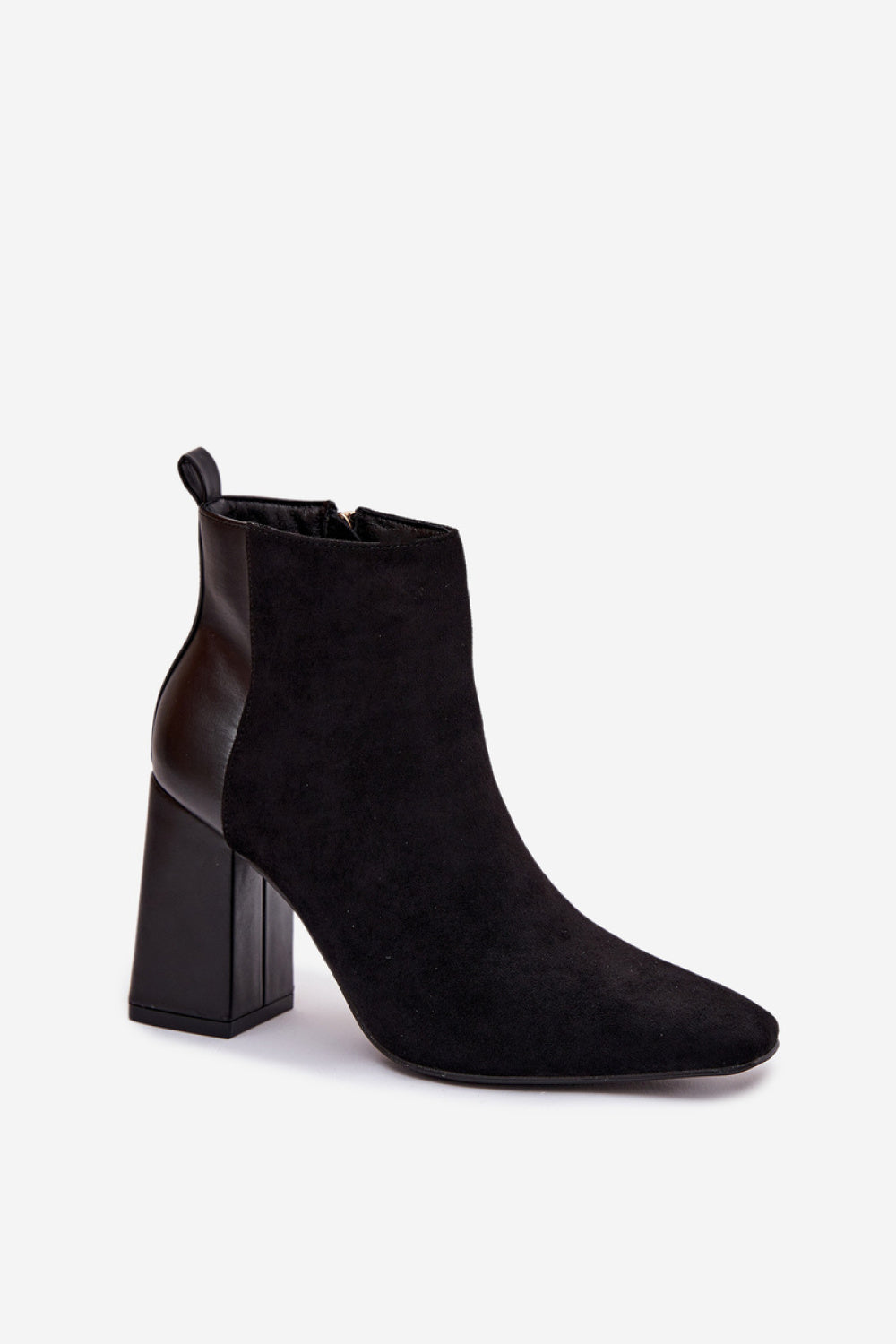 Step In Style Maloria Black Faux Leather Heeled Ankle Boots - view 2