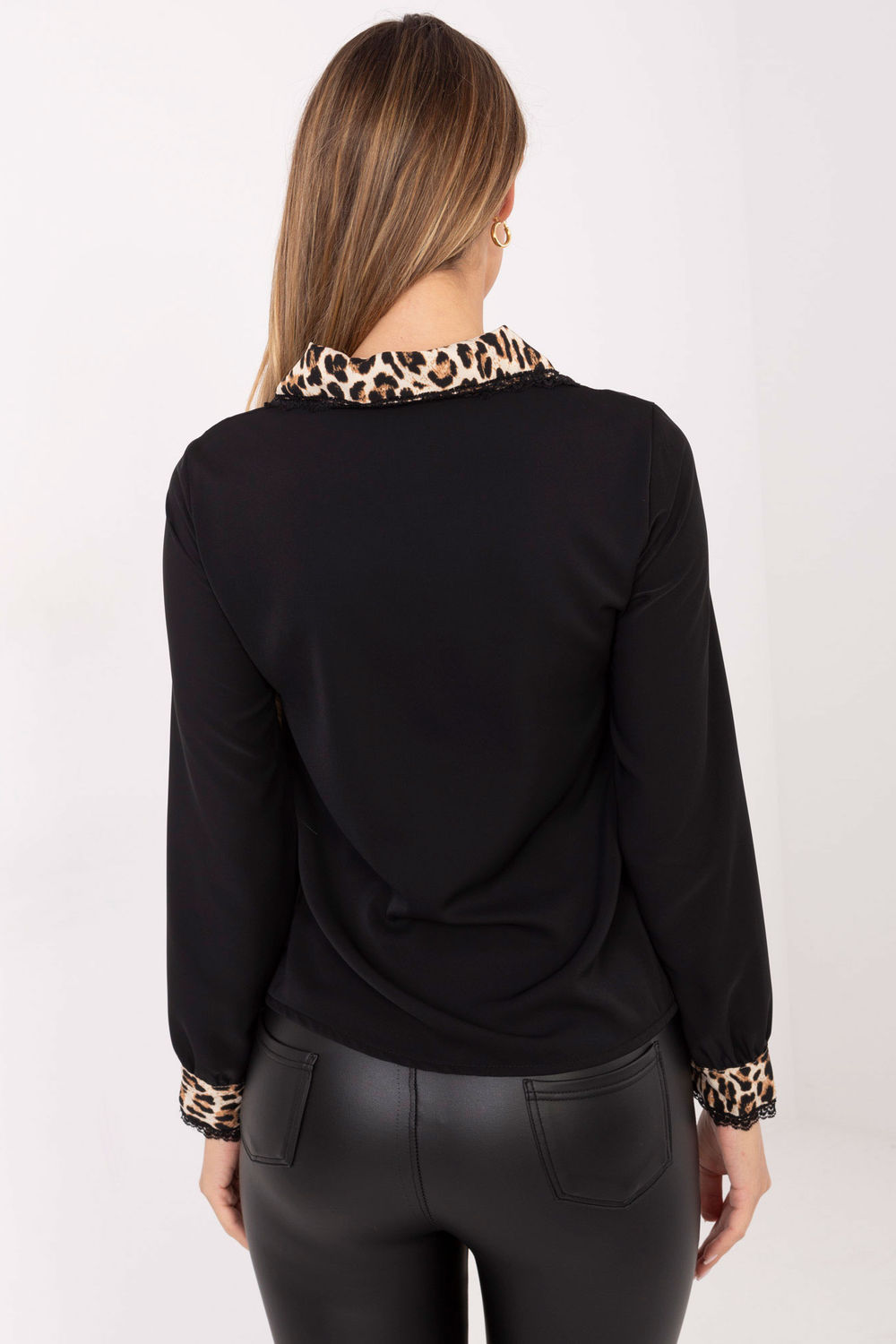 Italy Moda Black Lace Long Sleeve Top - view 3