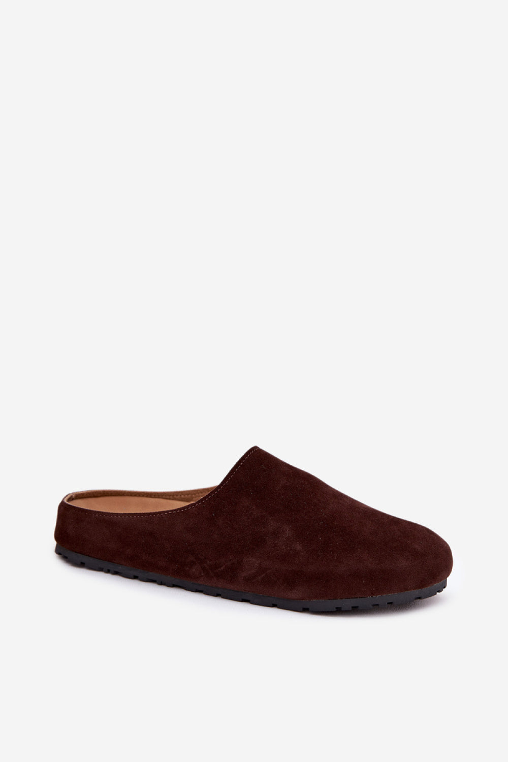 Step In Style Kalvess Chocolate Faux Suede Warm Lined Slippers - view 2