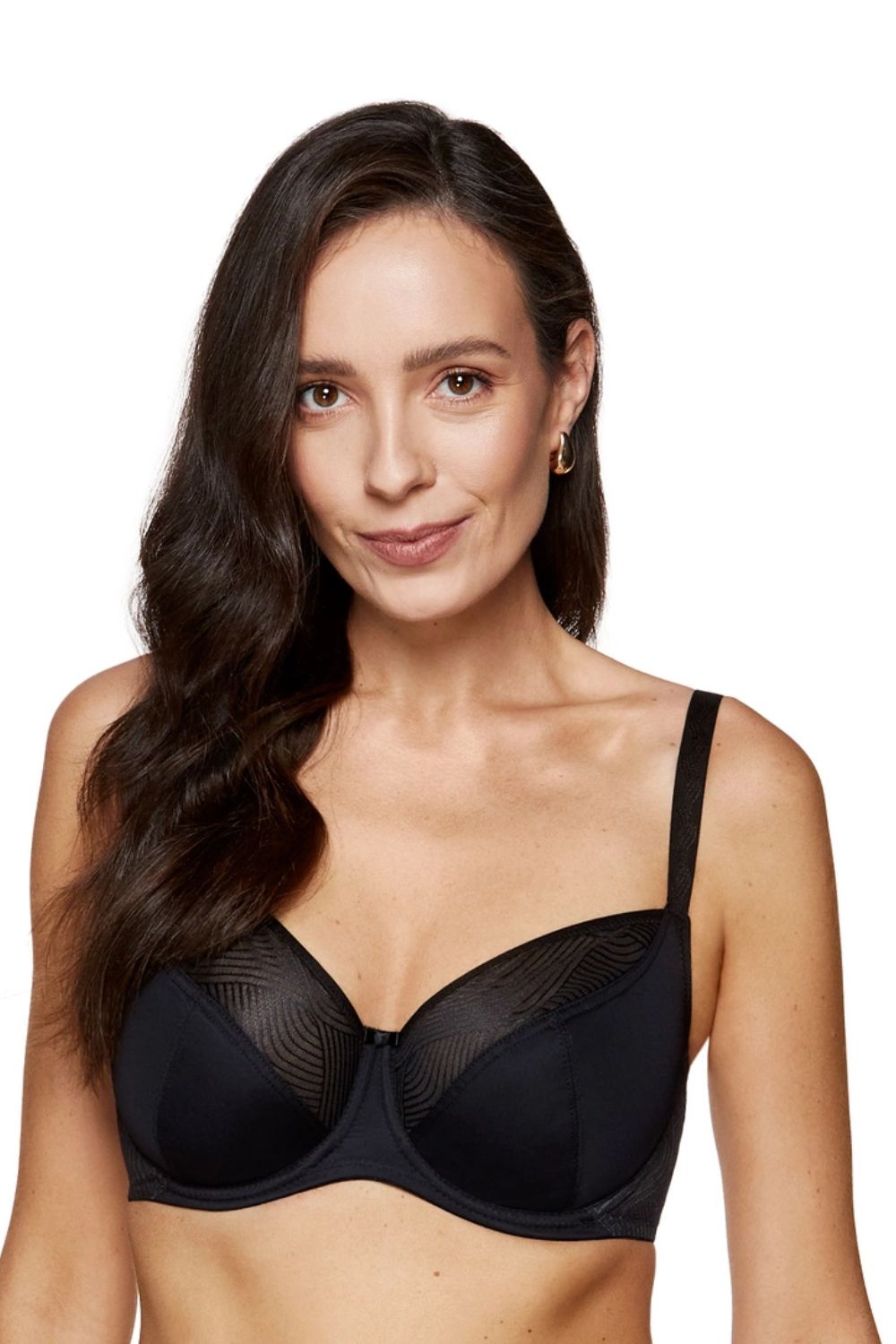 Gorteks Laurel Black Mesh Soft Bra