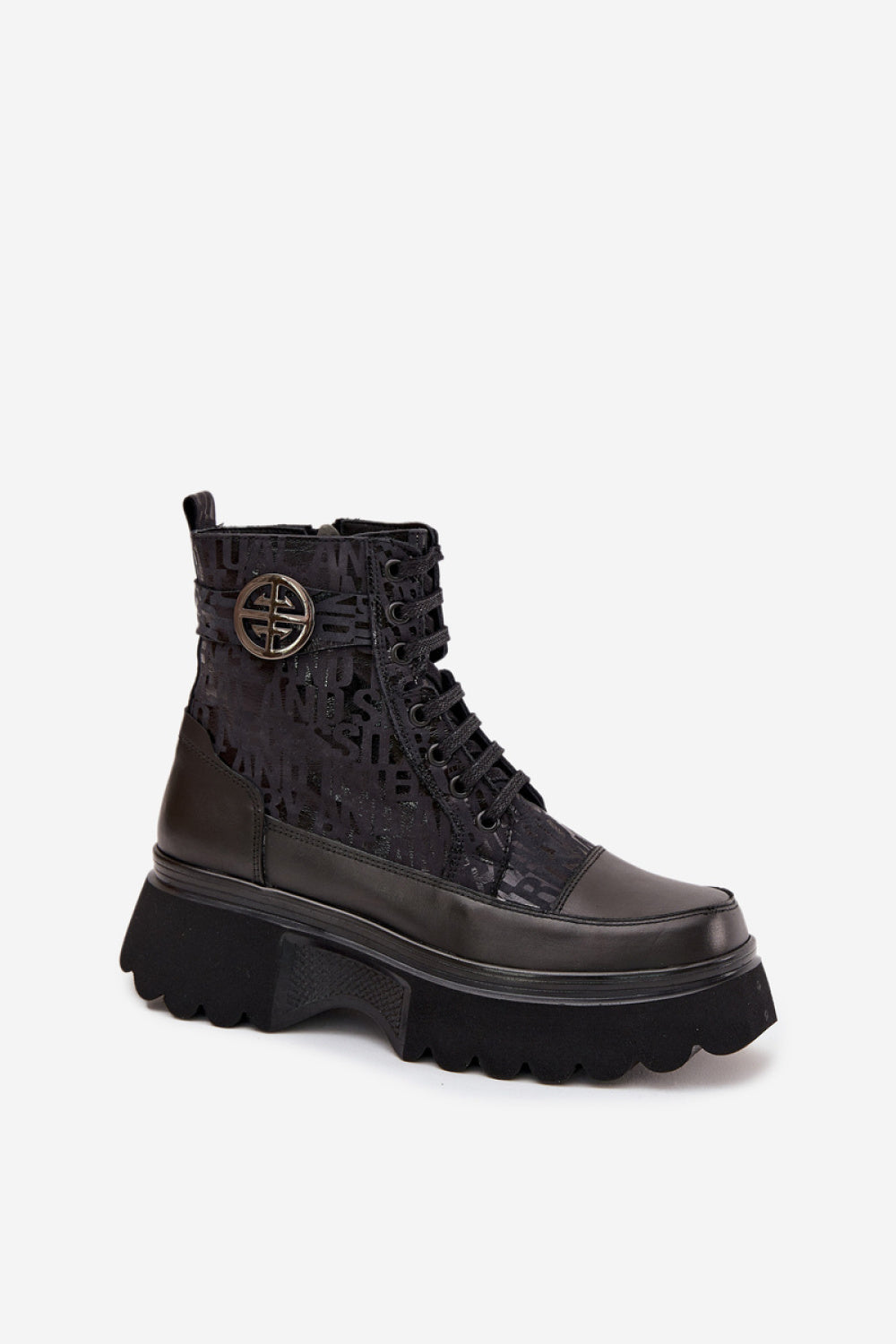 Step In Style Artiker Black Leather Platform Boots - view 2
