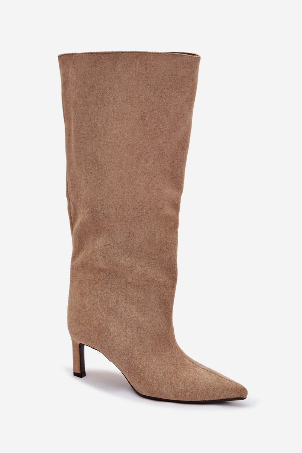 Step In Style Phelin Beige Faux Suede Stiletto Heeled Ankle Boots - view 2