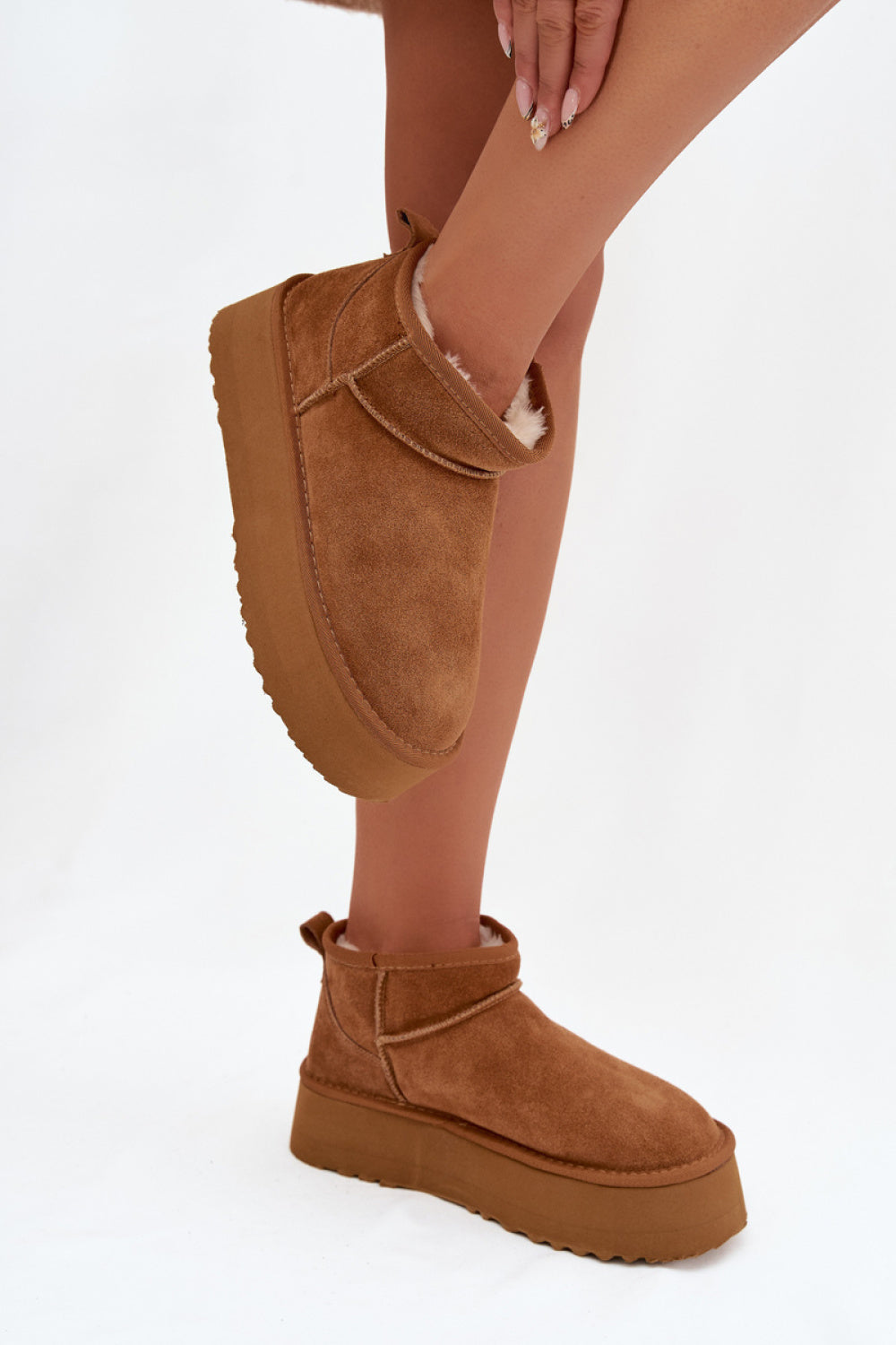 Step In Style Mairene Camel Suede Platform Snow Boots - view 3