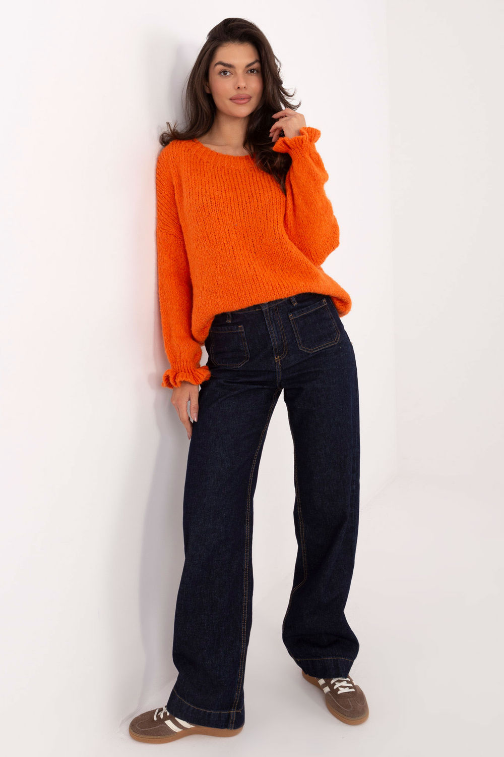 Italy Moda Orange Jumper - view 2