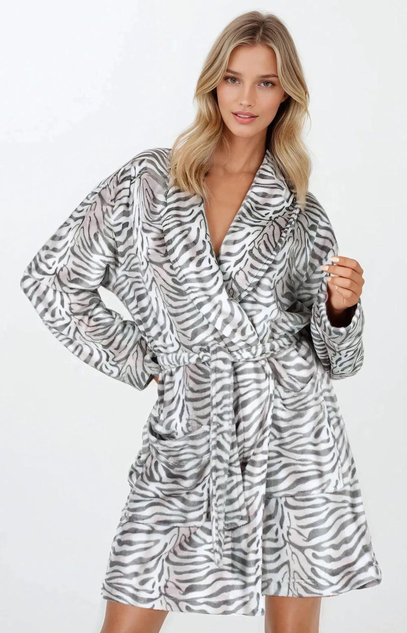 Momenti Per Me Diana Grey Long Sleeve Dressing Gown - view 3