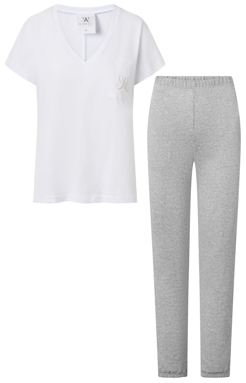 Momenti Per Me Chill Out Grey Knitted Cotton Pyjamas - view 4