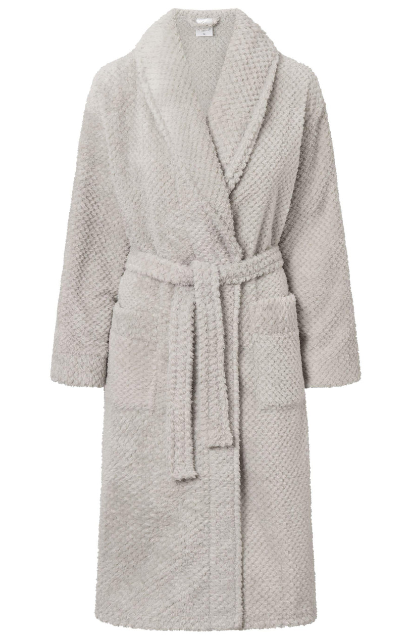 Momenti Per Me Lauren Grey Knitted Long Sleeve Dressing Gown - view 4